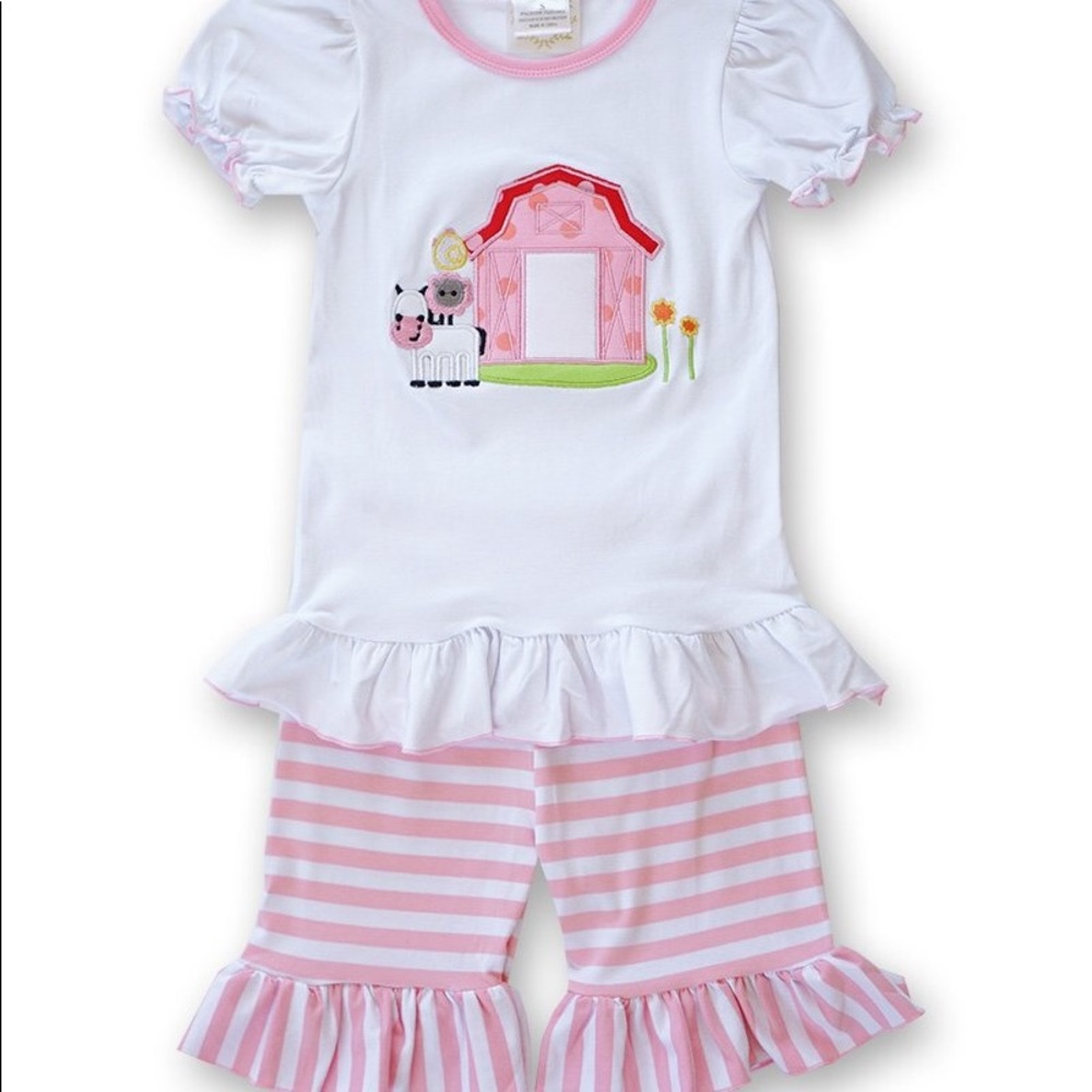 Pink Farm Ruffle Boutique Set